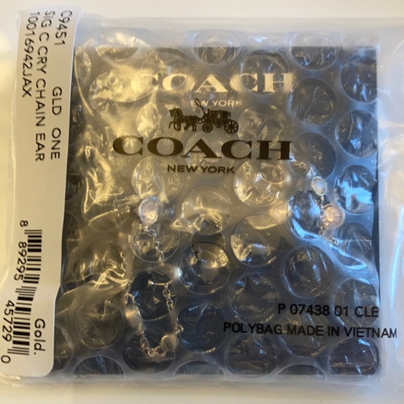 Coach Signature Chain Earrings - Picture 2 of 4